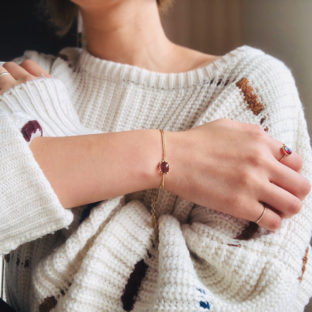 非公開: 【Elodie Pavie】オーバルダブルブレスレット2color