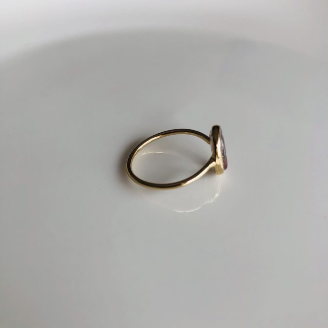 Smallオーバルリング　クリア横
