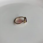 Smallオーバルリング　レッド横