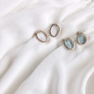 【Elodie Pavie】Bigオーバル イヤリング/4color