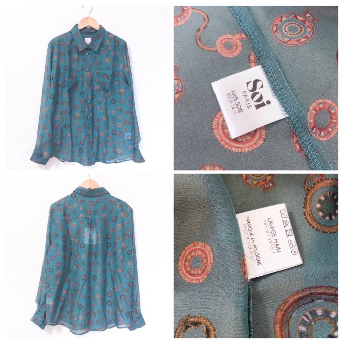 ソワパリ　ネックレス柄シャツ