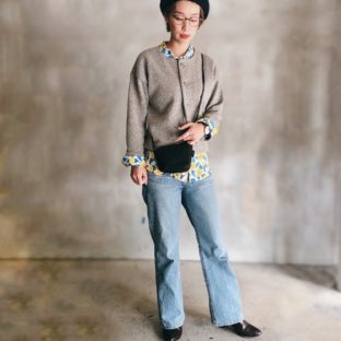 30代からのシャツコーディネート　カーディガン編