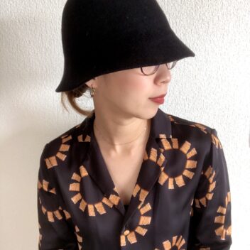 【Soi PARIS(ソワパリ)】パジャマネックブラウス　バタークッキー柄