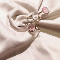 【Elodie Pavie】オーバルリング / ピンク系カラー