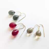 【Elodie Pavie】しずくピアス/クリアカラー