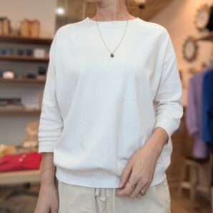 Linen Ya(リネンヤ)クルーネック七分袖ニット