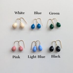 【Elodie Pavie】しずくピアス/マットカラー