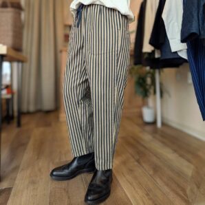 TIGRE BROCANTE(ティグルブロカンテ)ヒッコリータゴサクロングパンツ/男女兼用