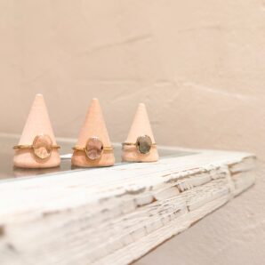 【Elodie Pavie】オーバルリング/グレー系3color