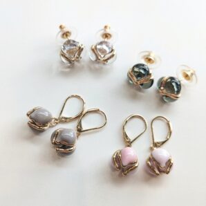 【Elodie Pavie】つぼみピアス