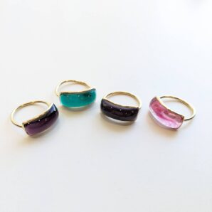 【Elodie Pavie】レクタングルリング/フリーサイズ