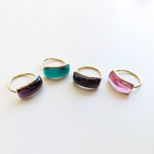 【Elodie Pavie】レクタングルリング/フリーサイズ