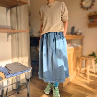 非公開: TIGRE BROCANTE(ティグルブロカンテ)デニムフィセルロングスカート