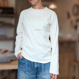 送料無料【room11オリジナル】クルーネックコットンロングTシャツ