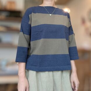 G.F.G.S.(ジーエフジーエス)ボートネック七分袖カットソー/5color