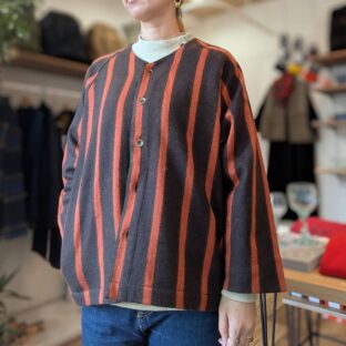 SLOW HANDS(スローハンズ)ストライプ柄ウールジャケット