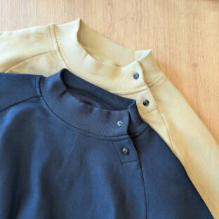 SLOW HANDS(スローハンズ)裏起毛モックネックトレーナー/2color