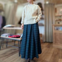 NARU(ナル)タータンチェック柄ロングスカート/2color