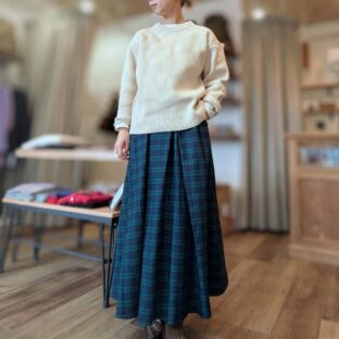 NARU(ナル)タータンチェック柄ロングスカート/2color